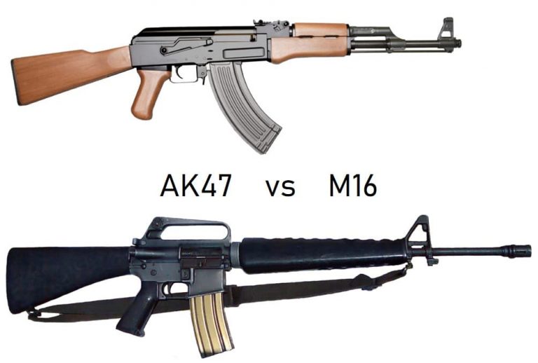 AK47とM16（AR15）を比較してみました。