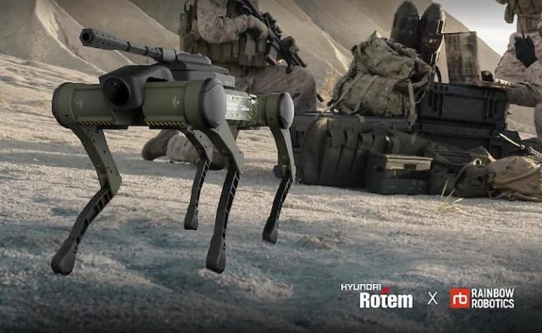 韓国の現代ロテムは軍事用多脚ロボットの開発を行います